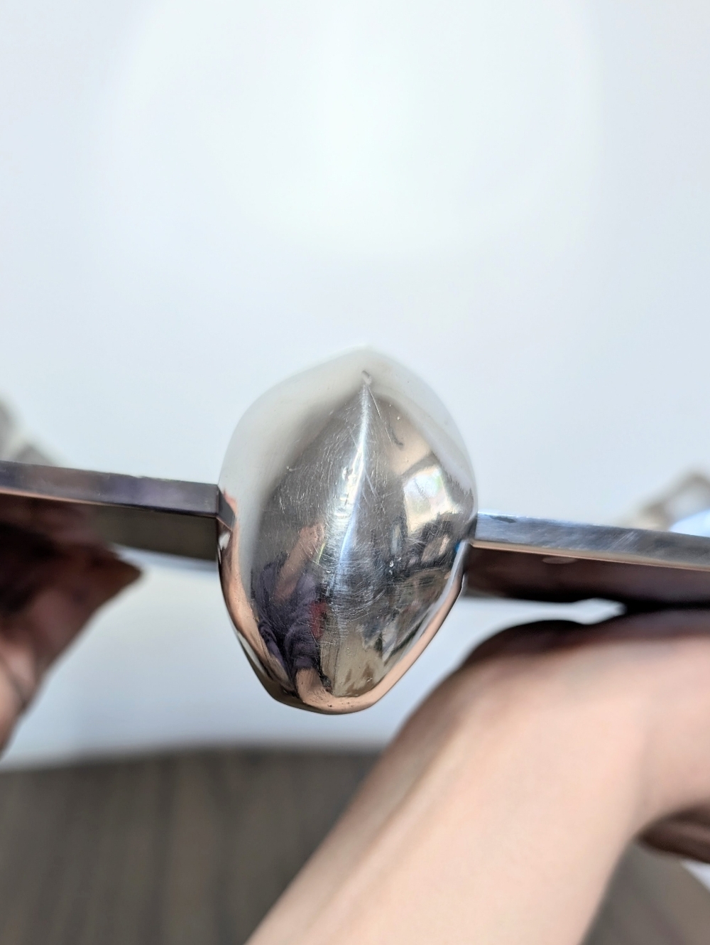 Vintage 80s Claw Footed Brutalist Bright Silver Tone Aluminum Large Platter Bowl - Picture 10 of 16